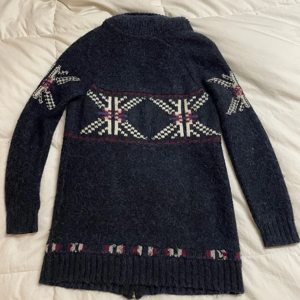 TNA Merino & Alpaca Wool Jacket Womens Small Cowachin Coastal Thick Cozy Zip Up - Picture 3 of 6